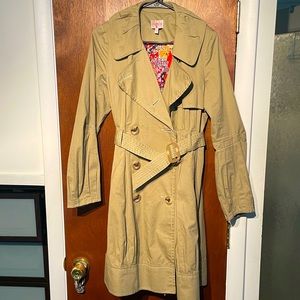 Anthropologie Fashionable Classic Trench Coat w Gorgeous Lining Barely Worn